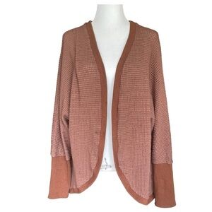 3/$20 ❤️ Emery Rose Brown Waffle Knit Open Cardigan US L